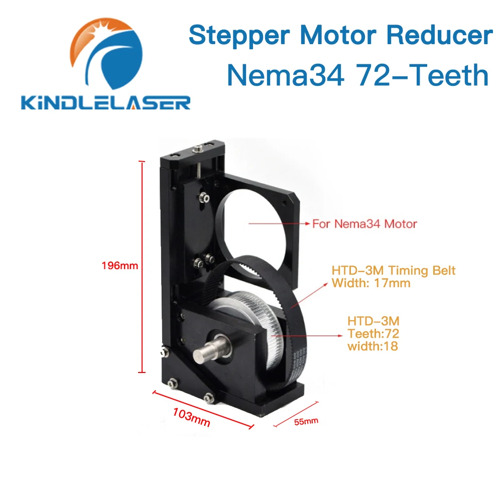 Riduttore motore passo-passo KINDLELASER Nema23 38 denti/Nema23 60 denti/Nema34 72 denti per macchina per taglio e incisione Laser CO2