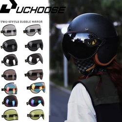 UchooseRetro Motorcycle Goggles Universal Bubble Visor UV Protection Vintage Motorbike Riding Glasses Helmet Lens Shield Durable