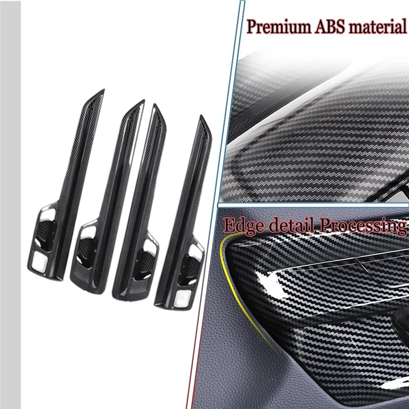 

Для Honda CRV CR-V 2023 2024, внутренняя дверная ручка, панель, накладка, внутренняя замена, ABS, углеродное волокно-A67F