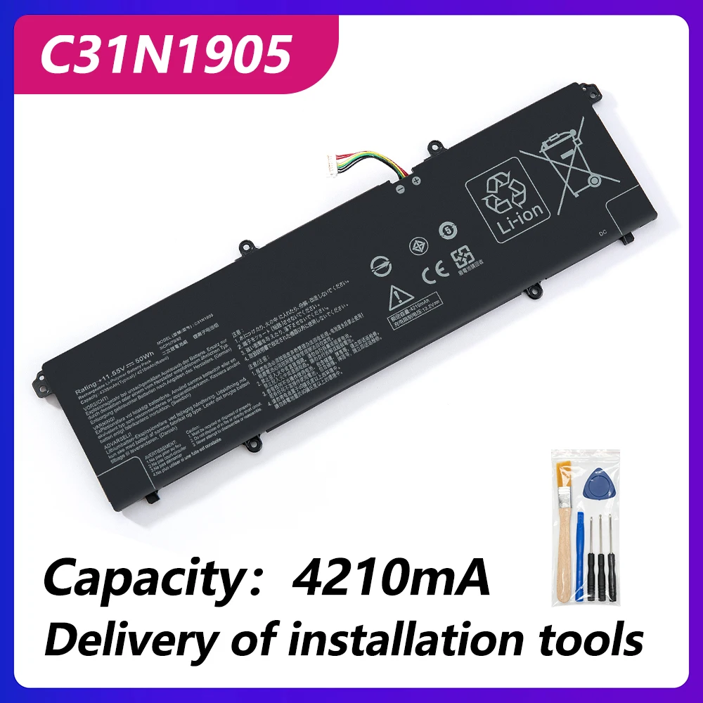 50Wh C31N1905 Laptop Battery ASUS VivoBook S433F S433FL Adolbook Adol14z Adol14flc S4600F S5600F Replacement Battery