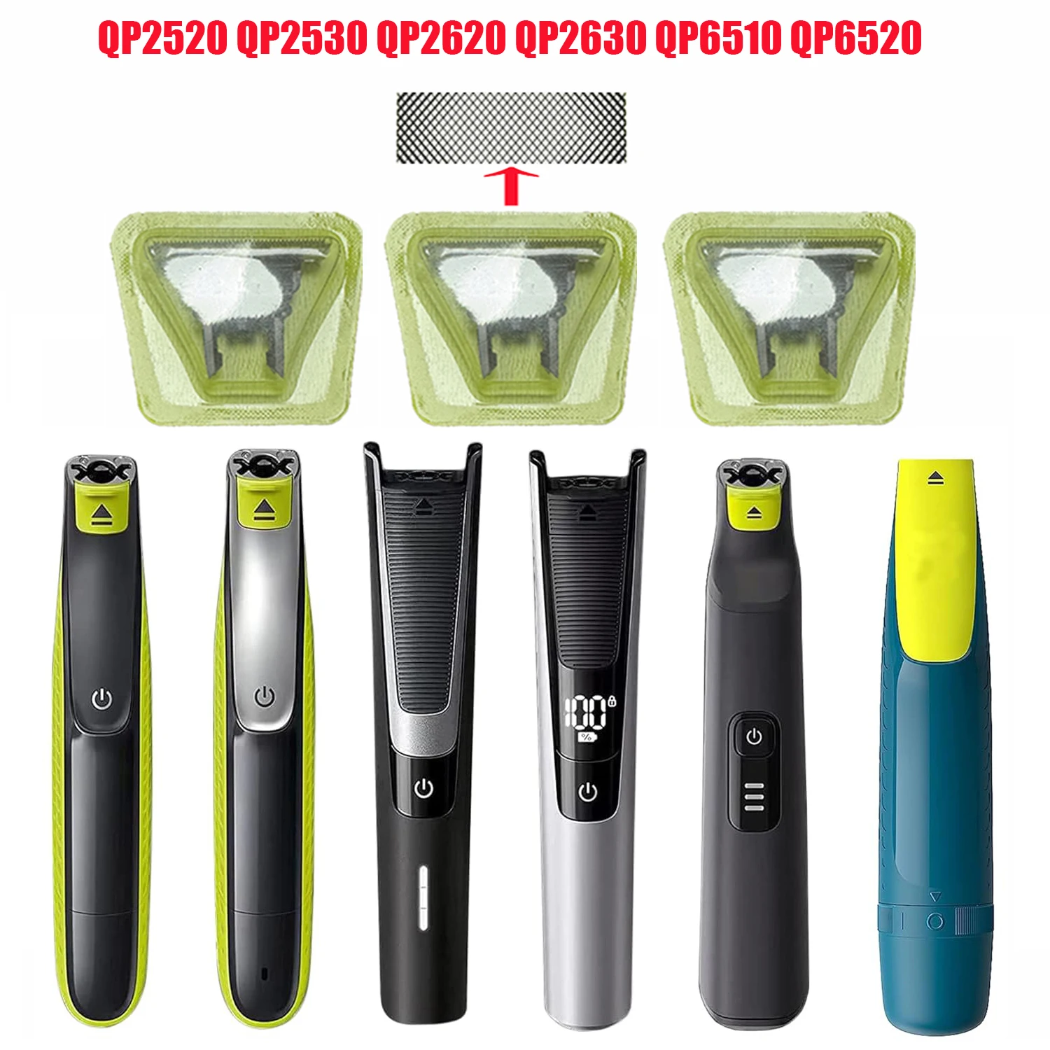 1-10 Pcs Electric Trimmer Shaver Replacement Kit For One Blade Shaver For QP2520/QP2530/QP2630/QP6510/QP6520/QP2523