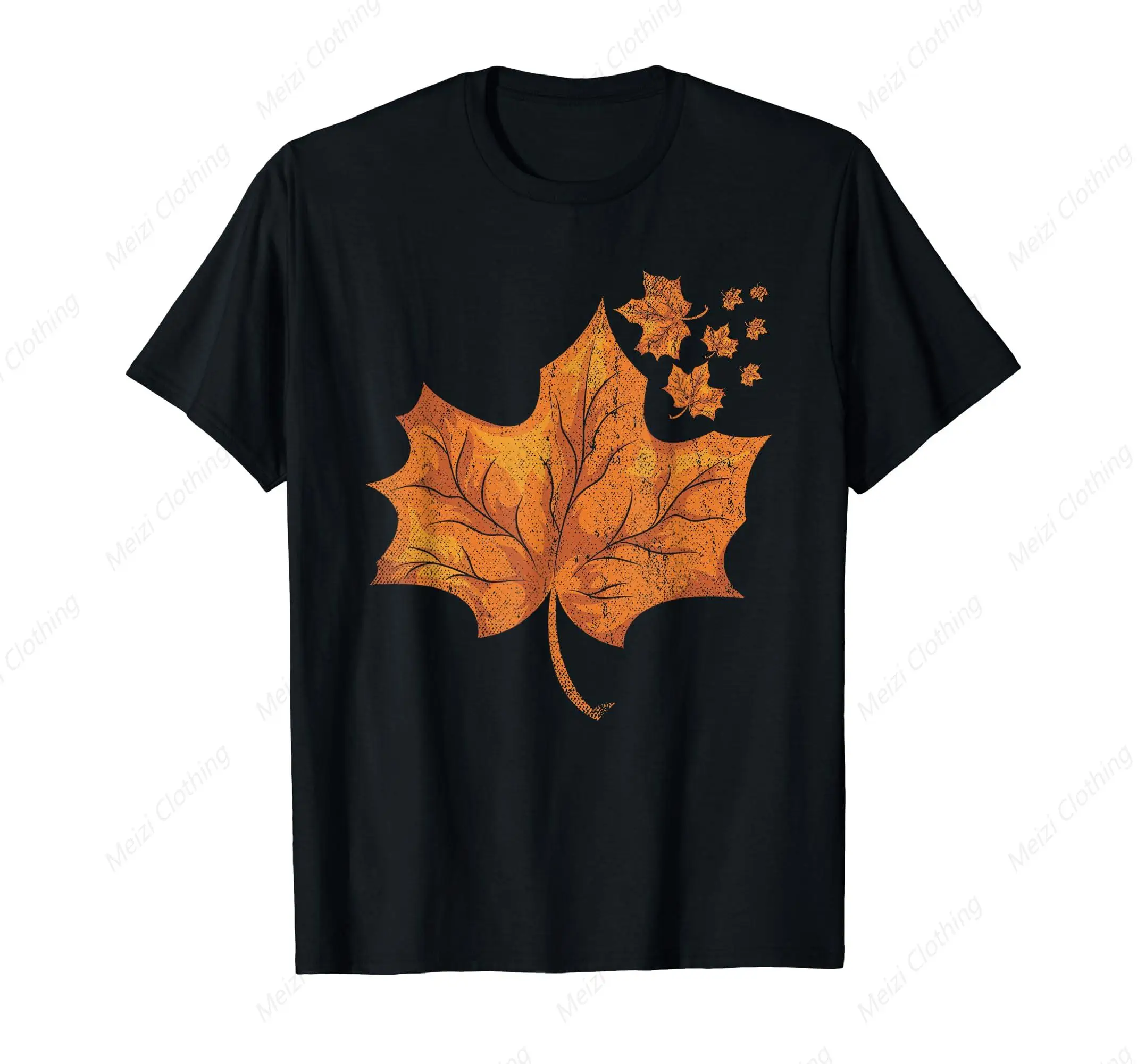 Leaf Maple Leaf Pattern Men's and Women's T-shirt Fashion Men's Clothing Cotton Gift Shirt