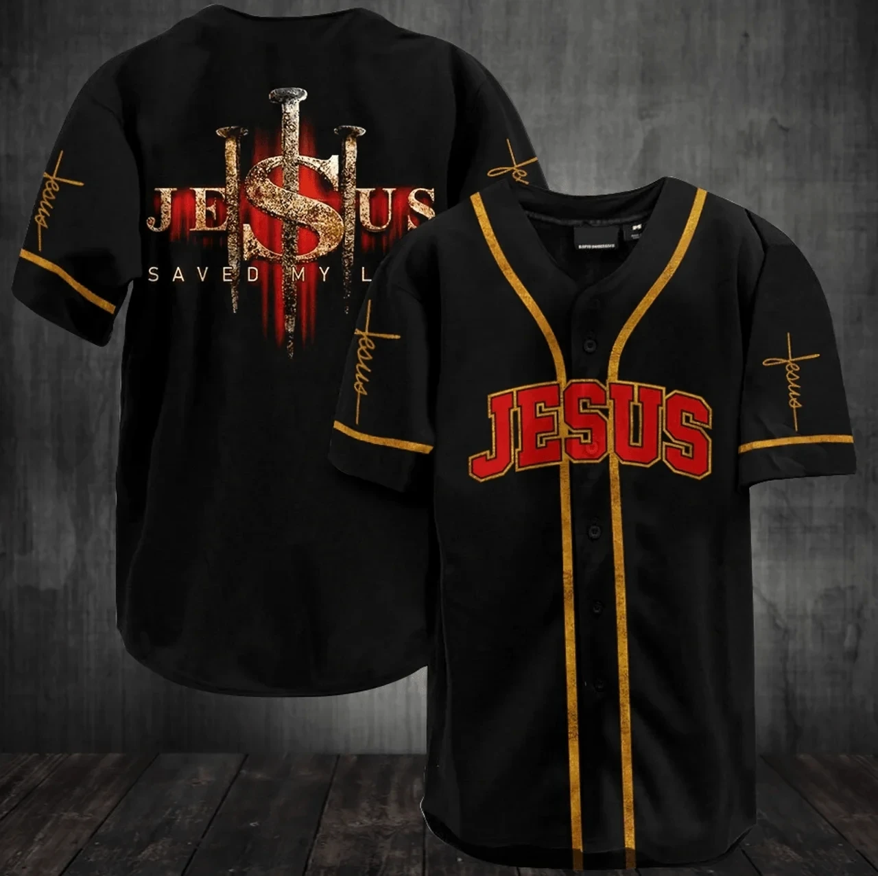 

New Men's Summer Casual Baseball Shirt Jesus 3D Printed Baseball Jersey Neutral Street Casual Sports Short Sleeve T shirt Top