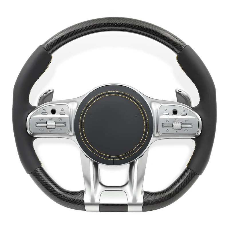 

For Mercedes Benz AMG GLE W167 C63 W205 E300 E220 W213 CLS W222 S500 W204 C300 W212 E250 GLC Customized Carbon Fiber Steering Wh