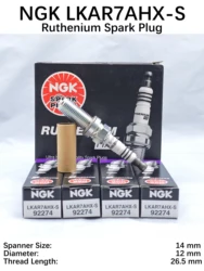 4pcs Original NGK Ruthenium HX High Ignitability Spark Plug LKAR7AHX-S 92274 Upgrade ILKAR7B11 DILKAR7B11 SC20HR11 IXEH22TT etc