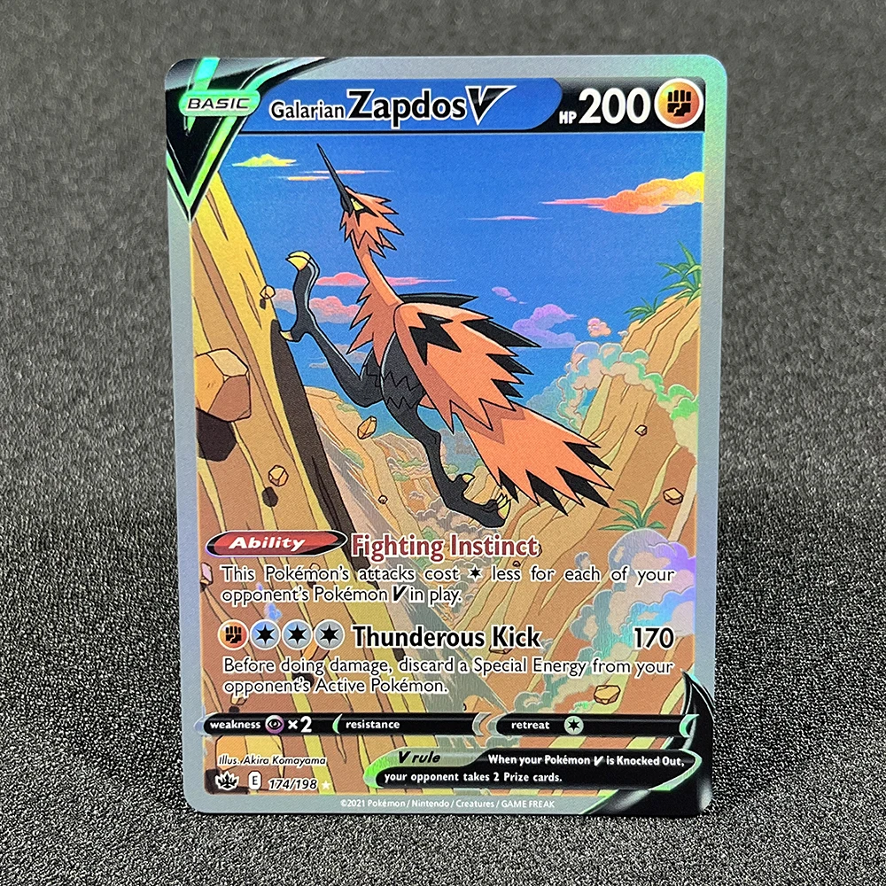 Pokémon Cards Sword&Shield Chilling Reign Galarian Moltres Zeraora Shadow Rider Calyrex Foil Cards Game Collection PTCG PROXY