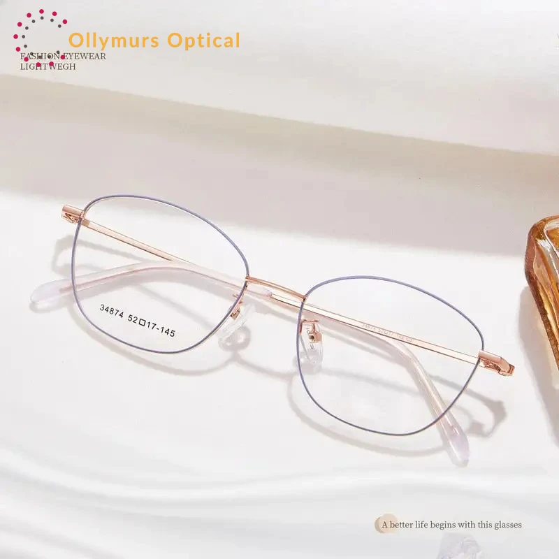 

Women Elegant Designer Optical Eyeglasses Frame Fashion Lady Light Reading Glasses for Prescription Lenses Multifocal