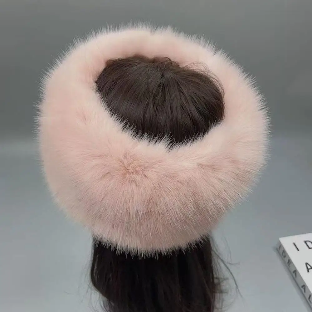 Cappello da donna invernale da donna, spesso, caldo, soffice, resistente al freddo, sci, escursionismo, Skullies, berretti, pelliccia di volpe sintetica, panama, cappelli bomber