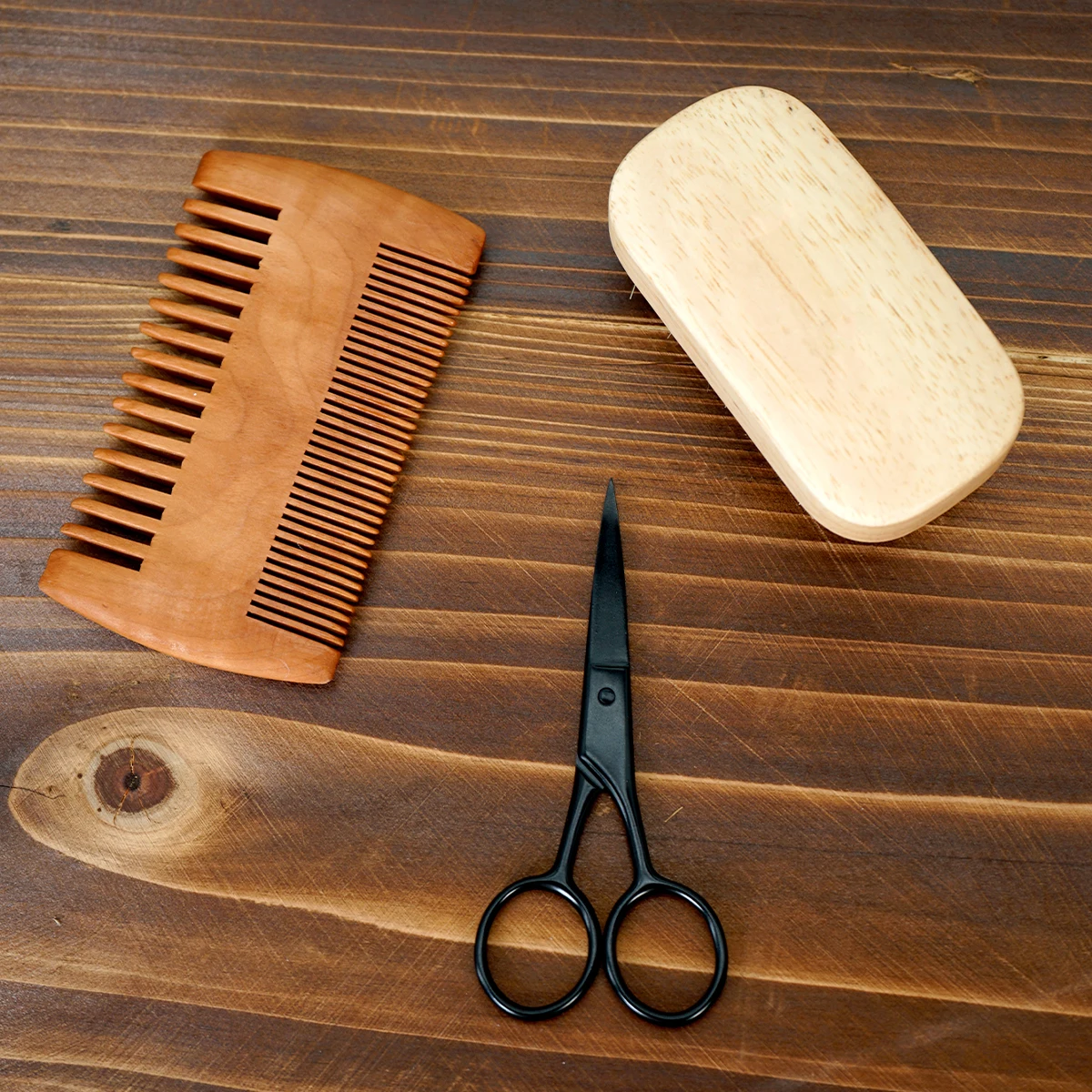 

Barber Grooming Kit - Professional Scissors, Beard Brush & Dual-Density Comb Set for Haircut & Styling (Barber or Home Use)