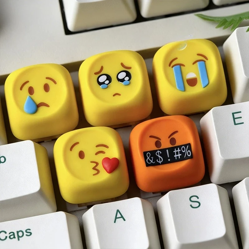 New Anime Figure Expression Personalized Creativity Single Design Resin Advanced Cute Trend Keycaps Mechanical Keyboard Gift