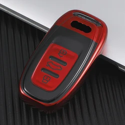 New Soft TPU Car Remote Smart Key Case Full Cover Shell for Audi A1 A3 A4 A4L A5 A6 A6L A7 A8 Quattro Q3 Q5 Q7 S5 S7 2009-2015