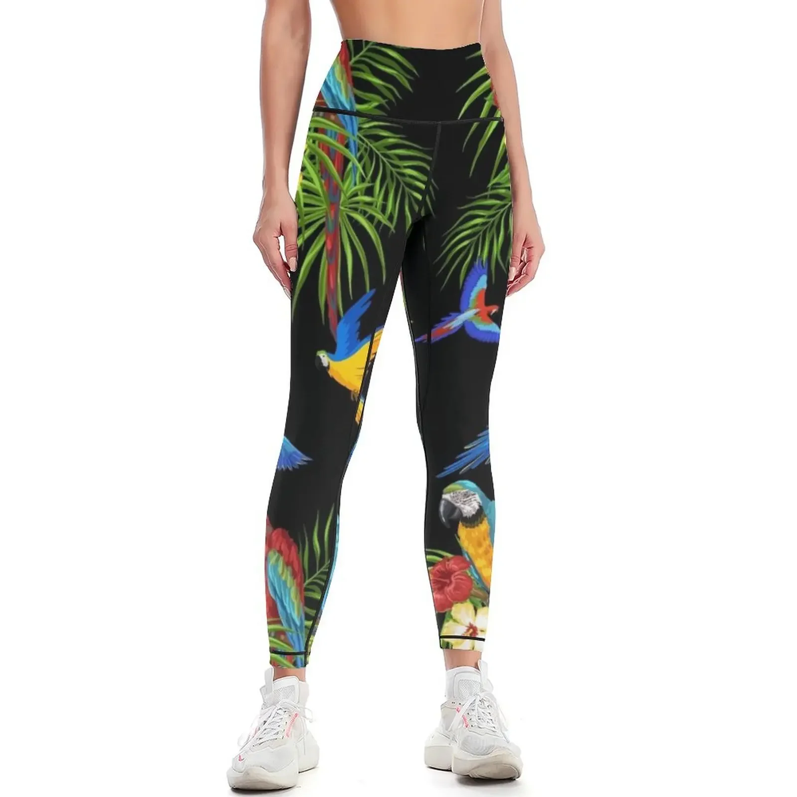 Parrots Leggings Women's gym Training pants Leginsy push up sports shirts gym Womens Leggings