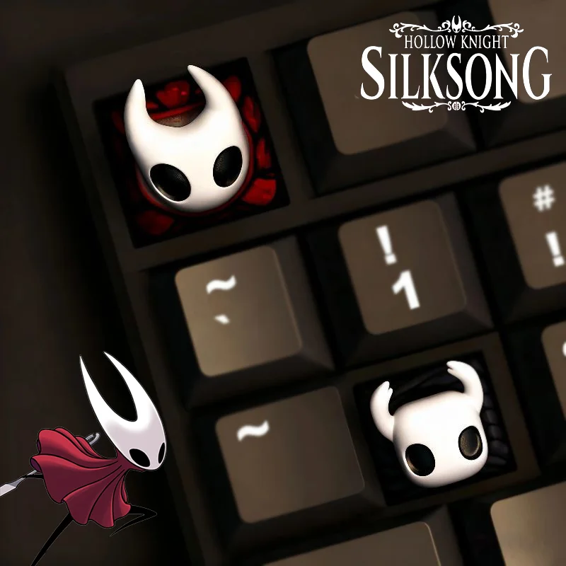 

Game Hollow Knight: Silksong Hornet Cosplay Keycap Resin Esports Magnetic Axis Ornament Mechanical Keyboard Accessories Prop