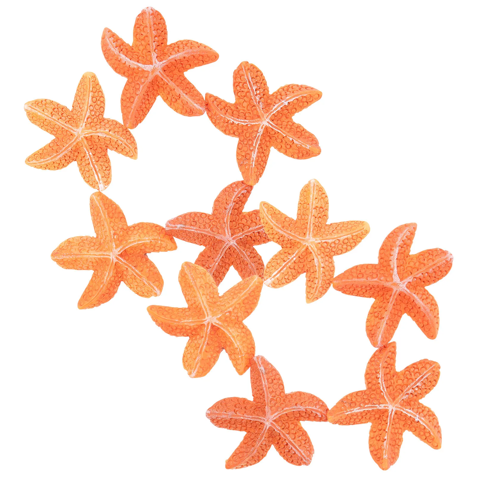 10Pcs Resin Ornaments Sea Stars Mini Decor for Bonsai and Garden Vivid Home Adornment Micro Landscape Craft Sea Stars Ornament
