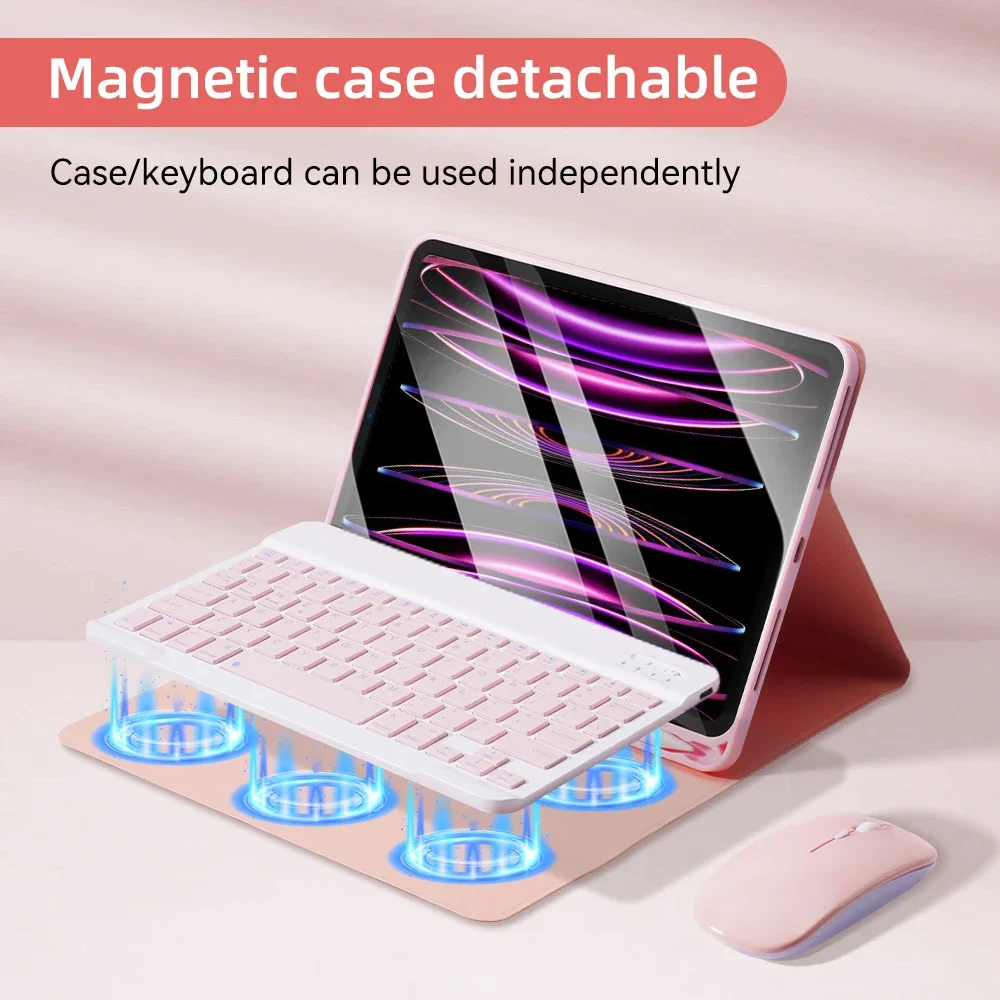 

2025 New Magnetic Keyboard Case For iPad Air M3 M2 11/13 inch | iPad Pro M4 11/13 12.9 " | iPad A16 11th/10th 7/8/9th Gen Funda