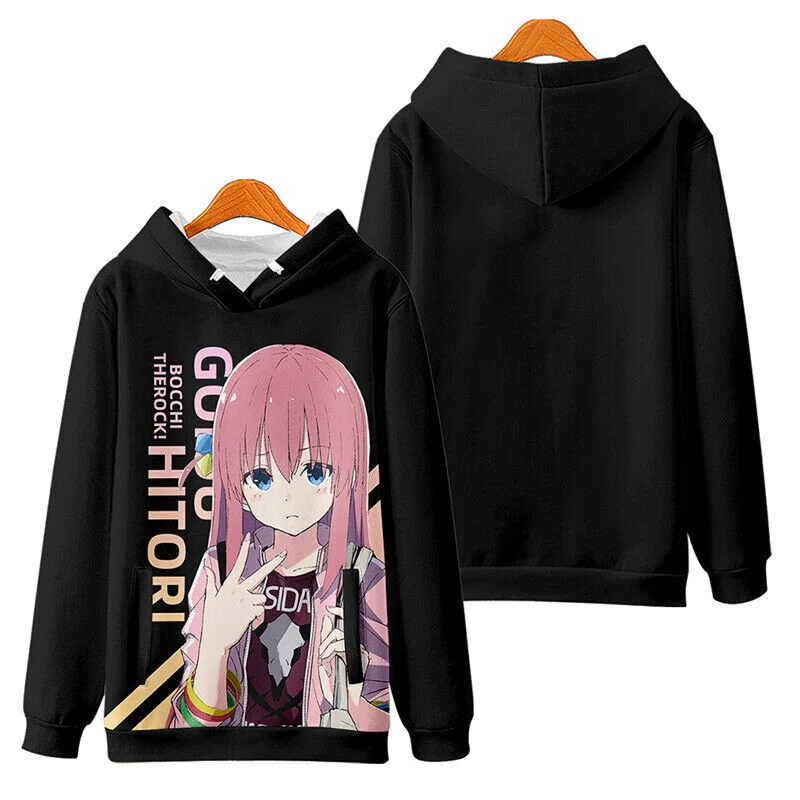 Bocchi The Rock Hoodies Hitori Nijika 3D Print Women Men Streetwear Oversized Pullovers Y2k Hoodie Sweatshirts Woman Clothing