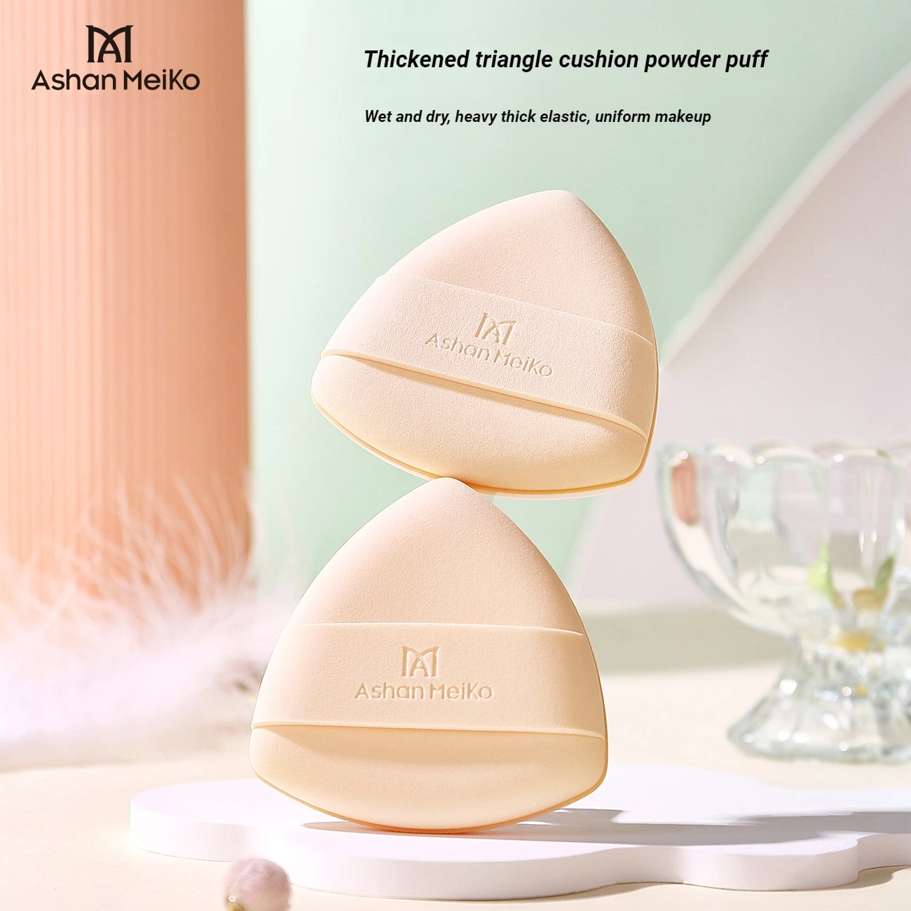 Thick Triangular Air Cushion Puff Concealer Foundation Detail Puff. Cosmetic Sponges Beauty Tools