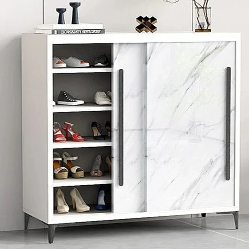 

European White Shoe Cabinets Display Luxury Space Saving Mobile Organizers Shoe Cabinets Cheap Stand Muebles Trendy Furniture