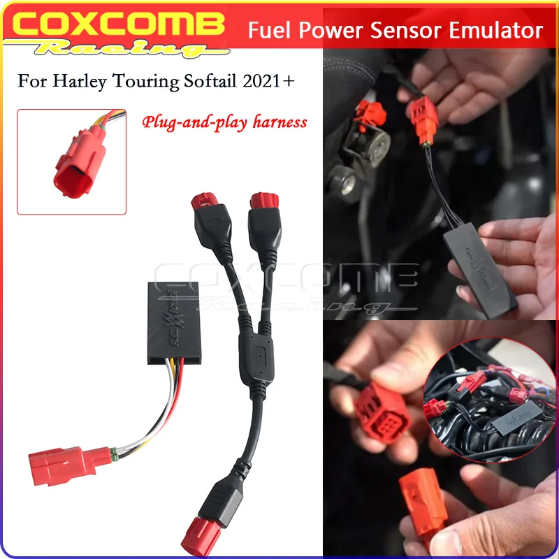 Sensor Emulator Module Eliminates ECU Error Code Removal 1-to-2 Splitter For Harley Touring 21-Up Softail Street Glide Low Rider