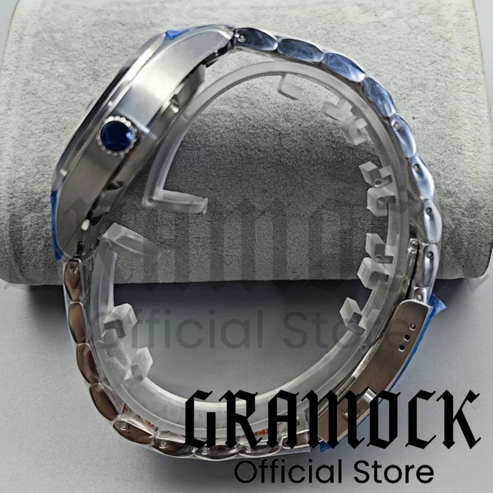 Gramock nueva caja de reloj piloto de acero inoxidable de 36/39mm con cristal de zafiro apto para movimiento NH34/35/36 ETA2824 PT5000 Miyota9015