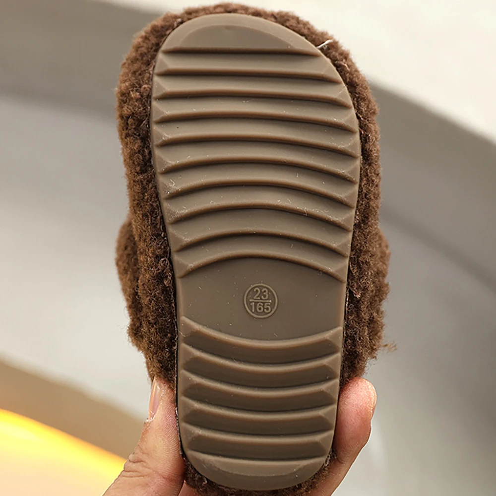 لطيف أرنب أحذية الشتاء للفتيات سميكة الدافئة الأطفال أفخم الأحذية المضادة للانزلاق مبطن الأحذية موضة أحذية الثلوج للأطفال #6