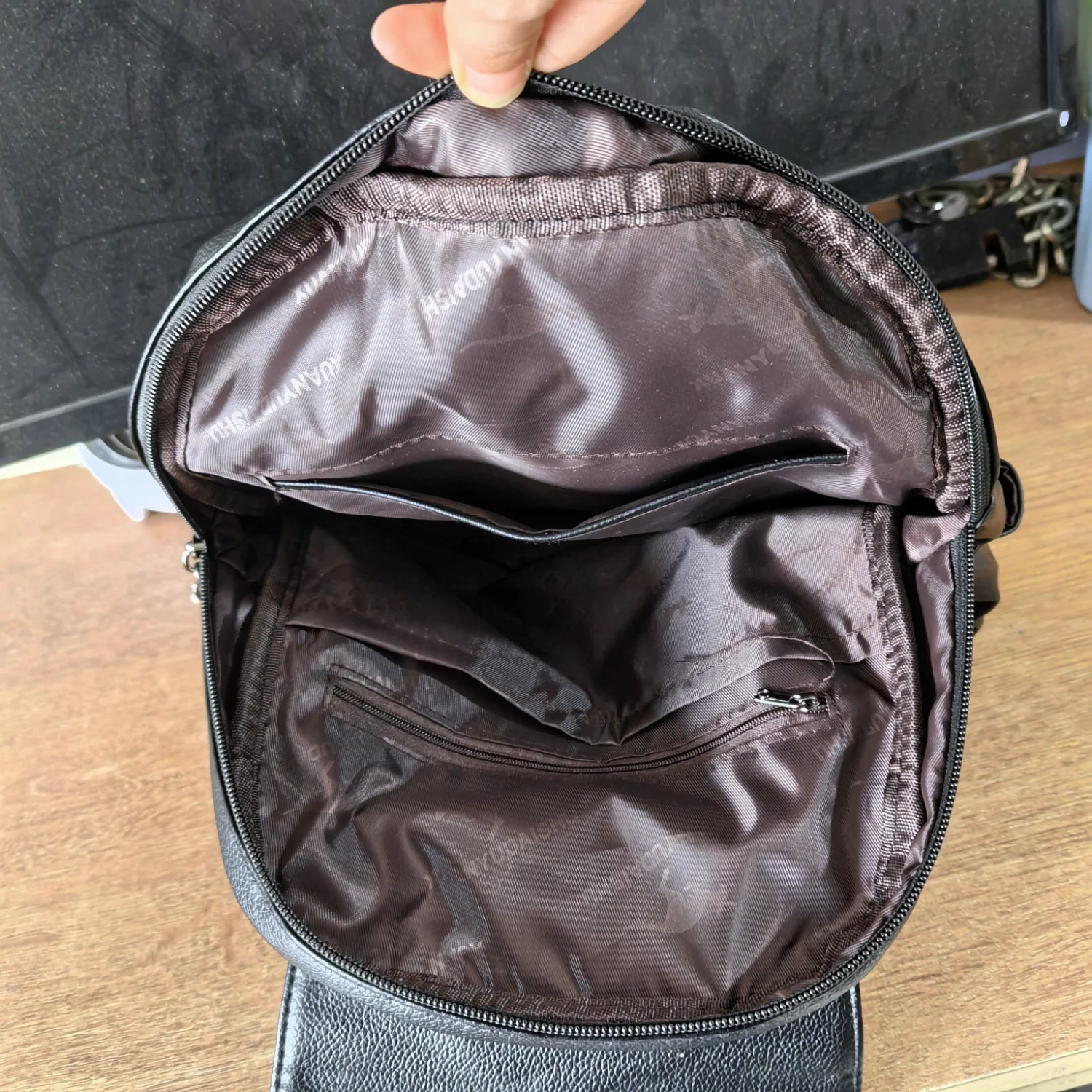 Woven Flap Backpack, Simple Vegan Leather Knapsack, Versatile Daypack Schoolbag For Work, Travel
