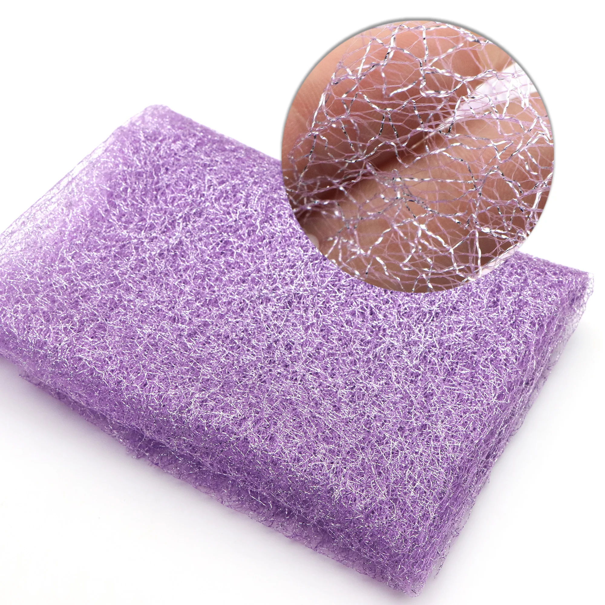 Pre-cut 1pc purple silvery wire mesh gauze,50x150cm(19.69x59.06inch),Lace Decorative Tablecloth Dining,Home Decor, Weddings