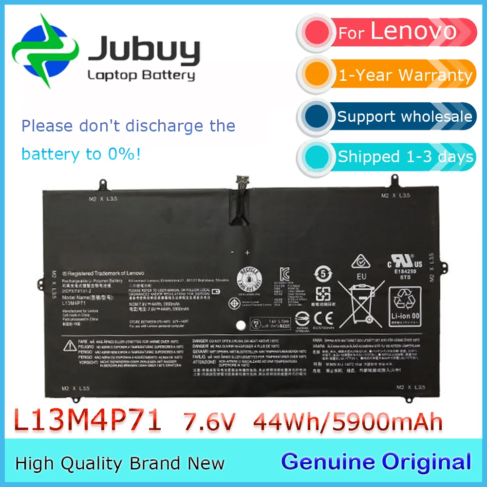 L13M4P71 7.6V 44Wh Original Laptop Battery for Lenovo Yoga 3 Pro-1370-80HE Pro-5Y71 Pro-I5Y51 Pro