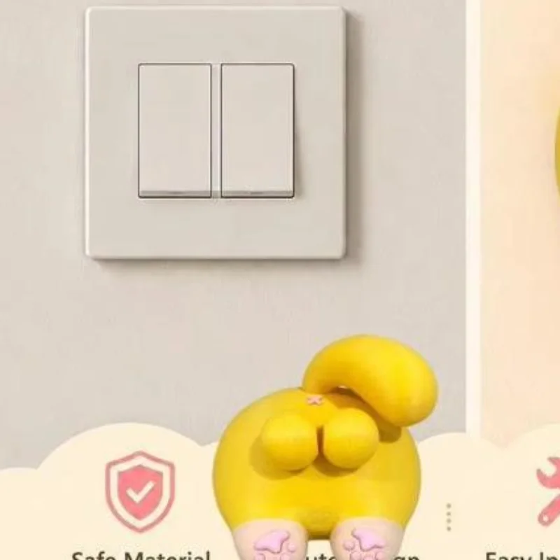 Cat Butt 3D Switch Cover Creative Novelty Decor Switch Sticker for Bedroom Living Room Small Gift for Friends