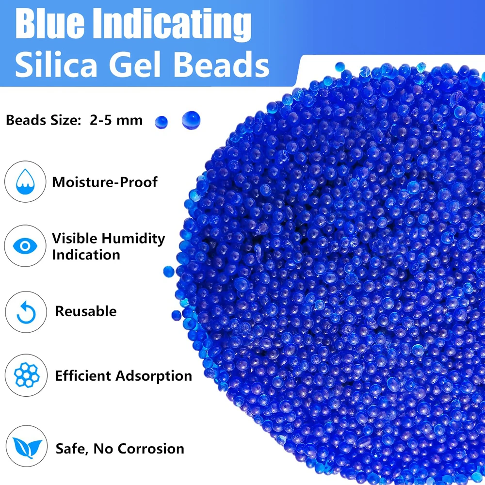 500g Waterproof Reusable Silica Gel Beads Moisture Absorber Electronic Product Desiccant Moisture Absorber Dehumidifie