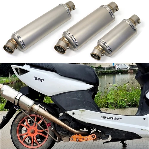 Silenciador de Escape Universal para motocicleta, 51mm, 310, 370, 440mm, tubo 100cc-1000cc, ATV, GP, Scooter para fz6, pcx125, acero inoxidable