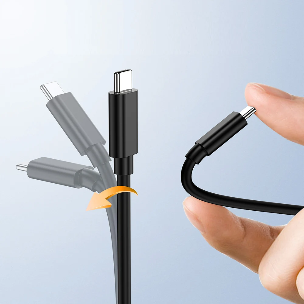USB 3.2 Gen 2 10Gbps نوع C إلى C كابل 60 واط كابل شحن سريع آيفون 15 آي باد ماك بوك سامسونج Xiaomi USB C سلك شاحن البيانات