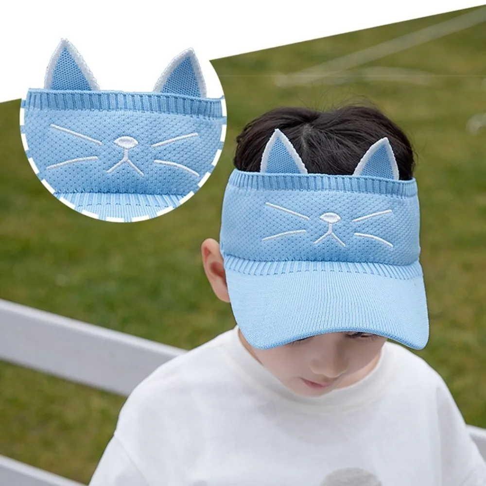 Fashion Summer Children Baseball Cap Cartoon Elastic Empty Top Hat Cotton Large Brim Baby Sun Hat Four Seasons