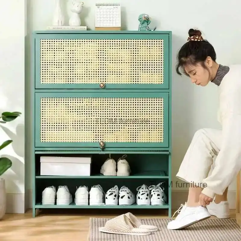 

Storage Large-capacity Cabinets Home Bedroom Japanese Cabinet Modern Home Furniture Rattan Dust-proof Entrance Shoe Cabinet Shoe