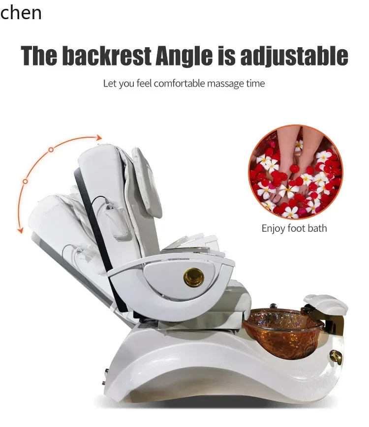 Foot Bath High Back Water Circulation Foot Spa Chair Foot Soak Bath Sofa Seat