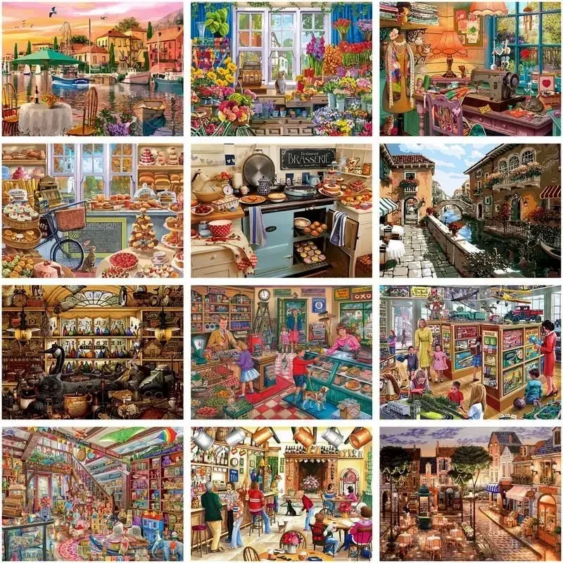 

124683 Painting By Number shop Landscape Drawing On Canvas For Adults Kids HandPainted Picture