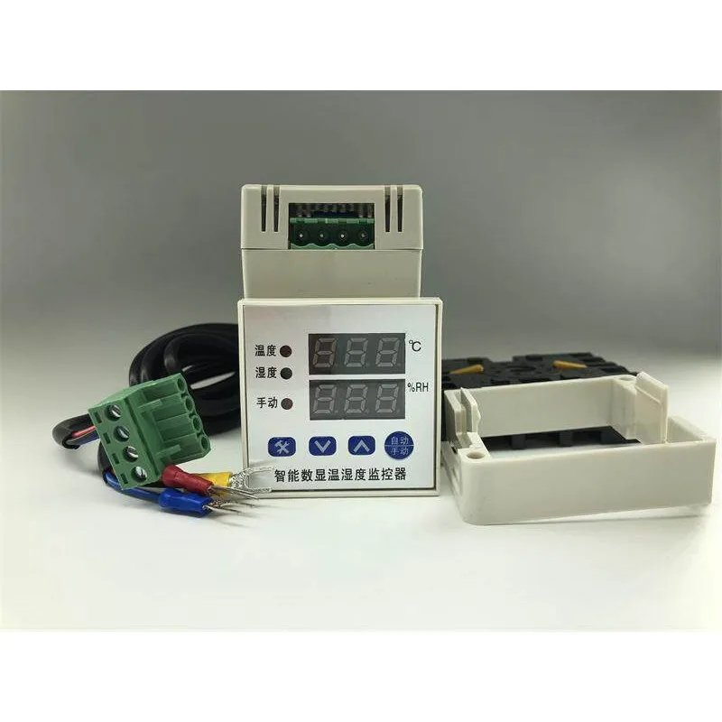 Intelligent Digital Display Thermo-hygrostat Dual Channel Heating Cooling Temperature Humidity Control Module