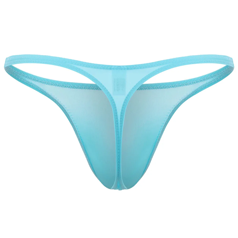 

Men Elastic Ice Silk Fabric Comfortable Underwear Sexy Tanga Low-waist Pouch G-strings Thong Underpants Jockstrap