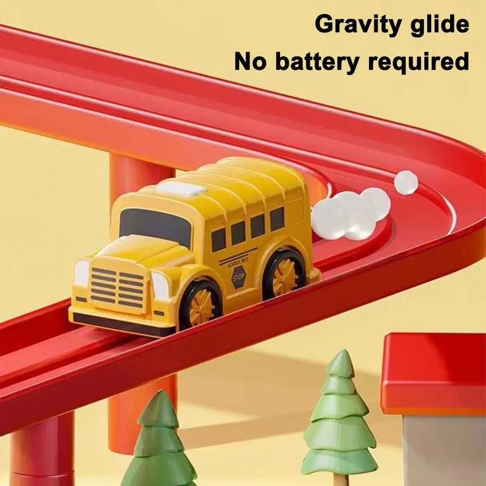 Jouet de voiture de piste pour enfants, jouet de piste de Train de voiture de course, jouet de Puzzle coulissant inertiel pour enfants