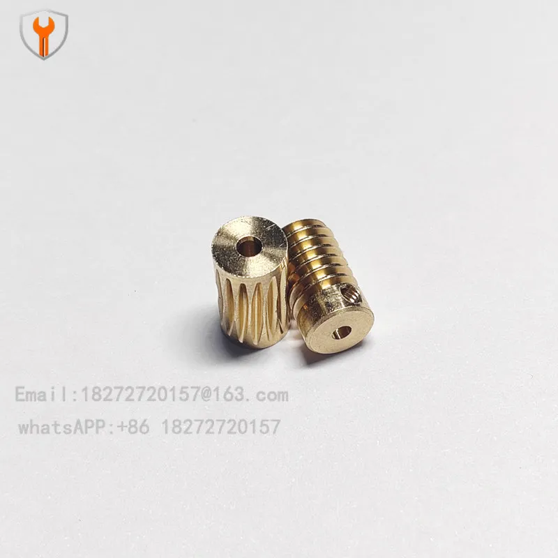 0.4 Mold Envelope Worm Gear Worm 15 Times Reduction Ratio 0.4M Shaft Hole 2/3mm 90 Degree Transmission Mechanism Gear