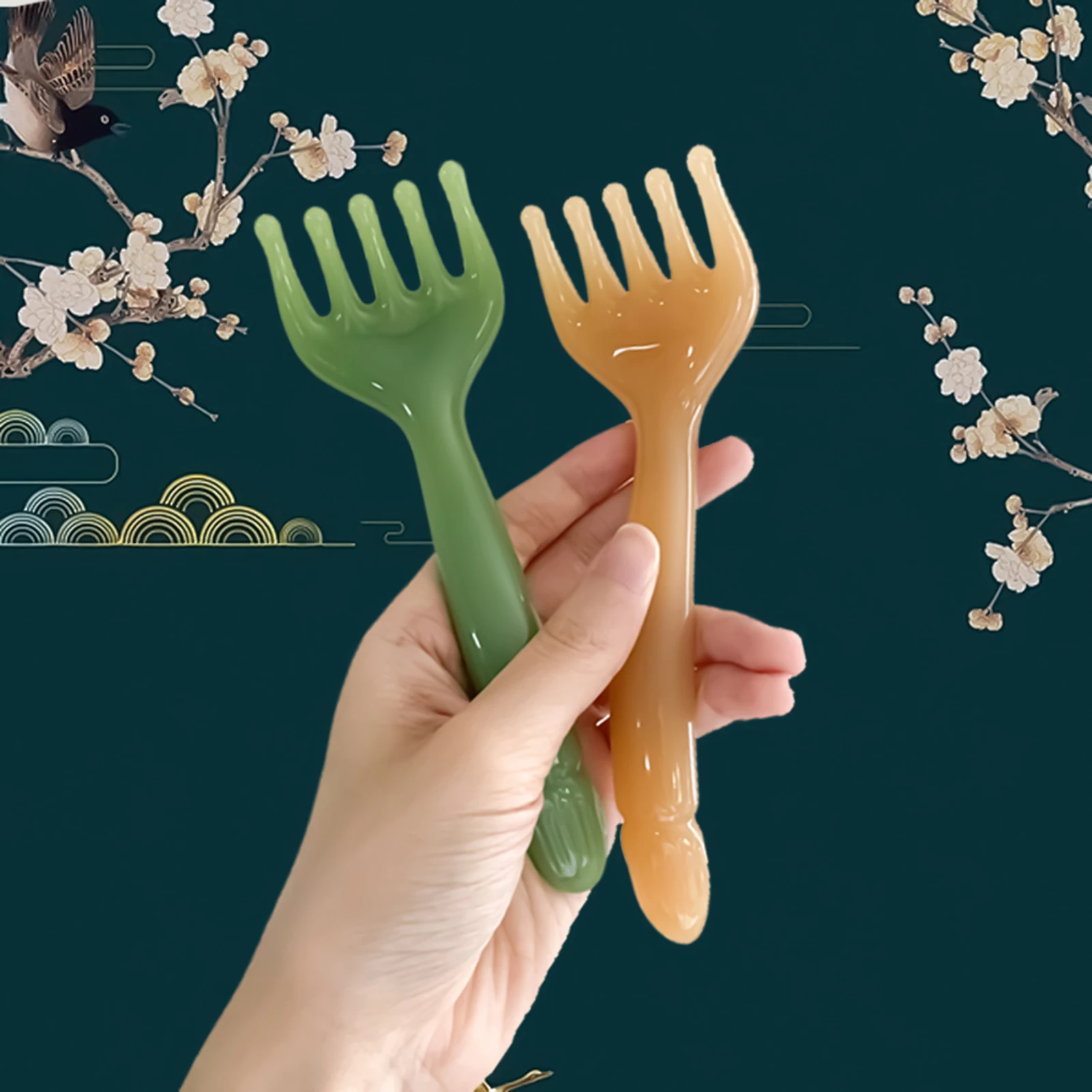 Five-claw Head Scraping Resin Head Massager Combs Scalp Gua Sha For Body Neck Leg Massage Stick Massage Scraping Claw Massage