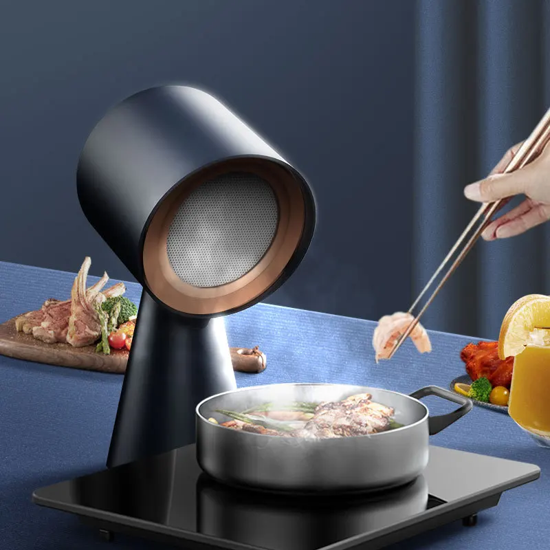 Mini campana extractora de escritorio Por con carga USB: ventilación de cocina inteligente de viento grande y bajo ruido