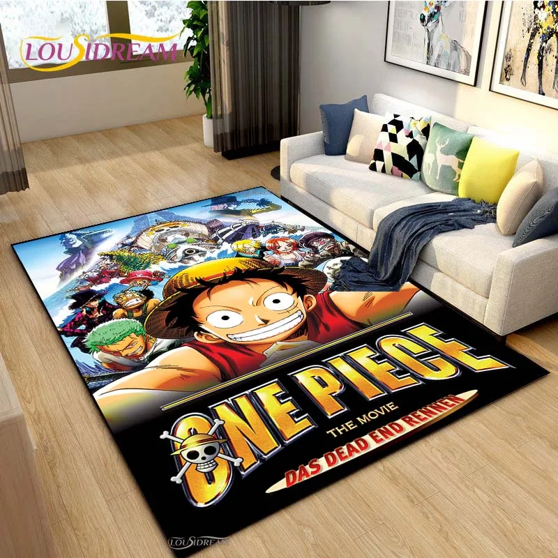 One Piece Cartoon Anime Cute Carpet for Living Room Bedroom Rug Table Kitchen Door Kids Un-slip Floor Mat Alfombra Birthday gift