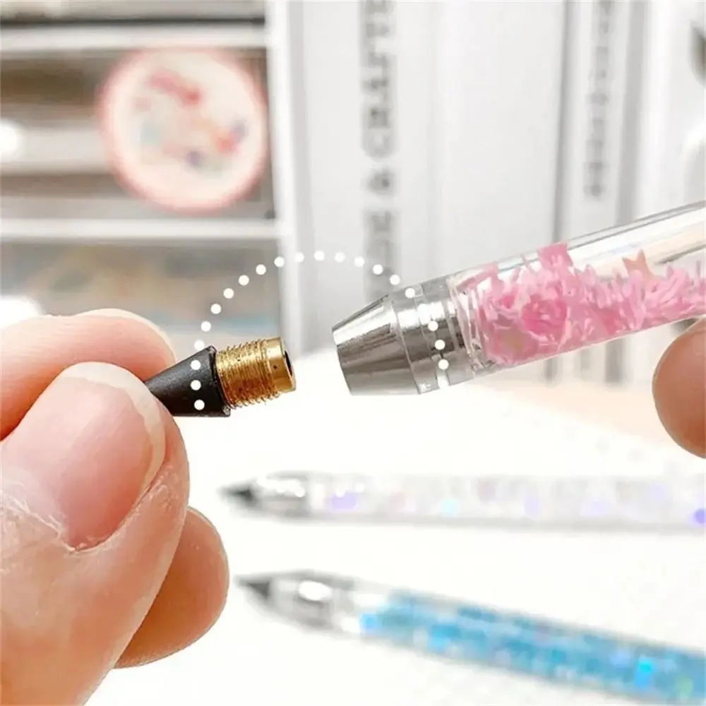 No Ink Unlimited Writing Pencil Art Sketch Technology Wind Flow Sand Pen Replacement Nibs Colorful Eternal Pen Stationery