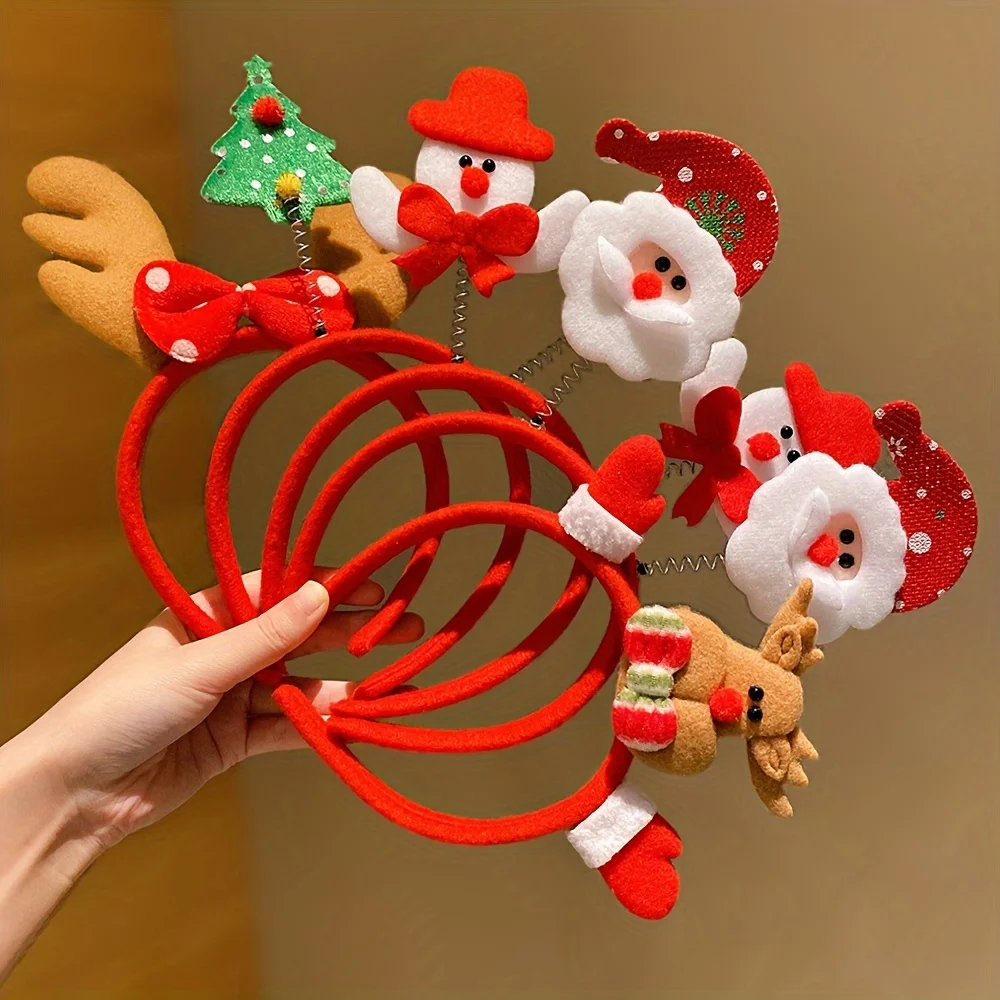 5 Pieces of Sweet Christmas Accessories Headbands Suitable for Girls as Christmas Gifts image 4