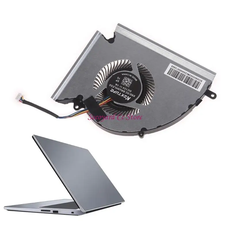 CPU/GPU Fan Laptop Cooling Fan DC 12V 0.6A 4-pin 4-wires OEM for MSI GP76 Leopard GE76 Raider PABD1A010SHR Laptop Part