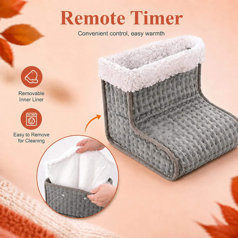 Foot Warmer Winter Electric Foot Heating Pad Adjustable Temperature Washable US/EU Soft Feet Sleeping Household Foot Warming Mat