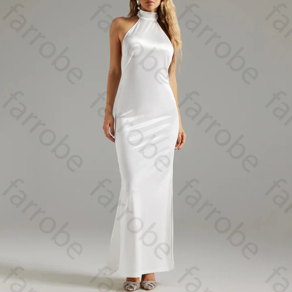 

Elegant Sleeveless Backless Evening Dresses Satin Maxi Dress Exquisite High Quality Sexy Prom Party Gowns for Women Customized