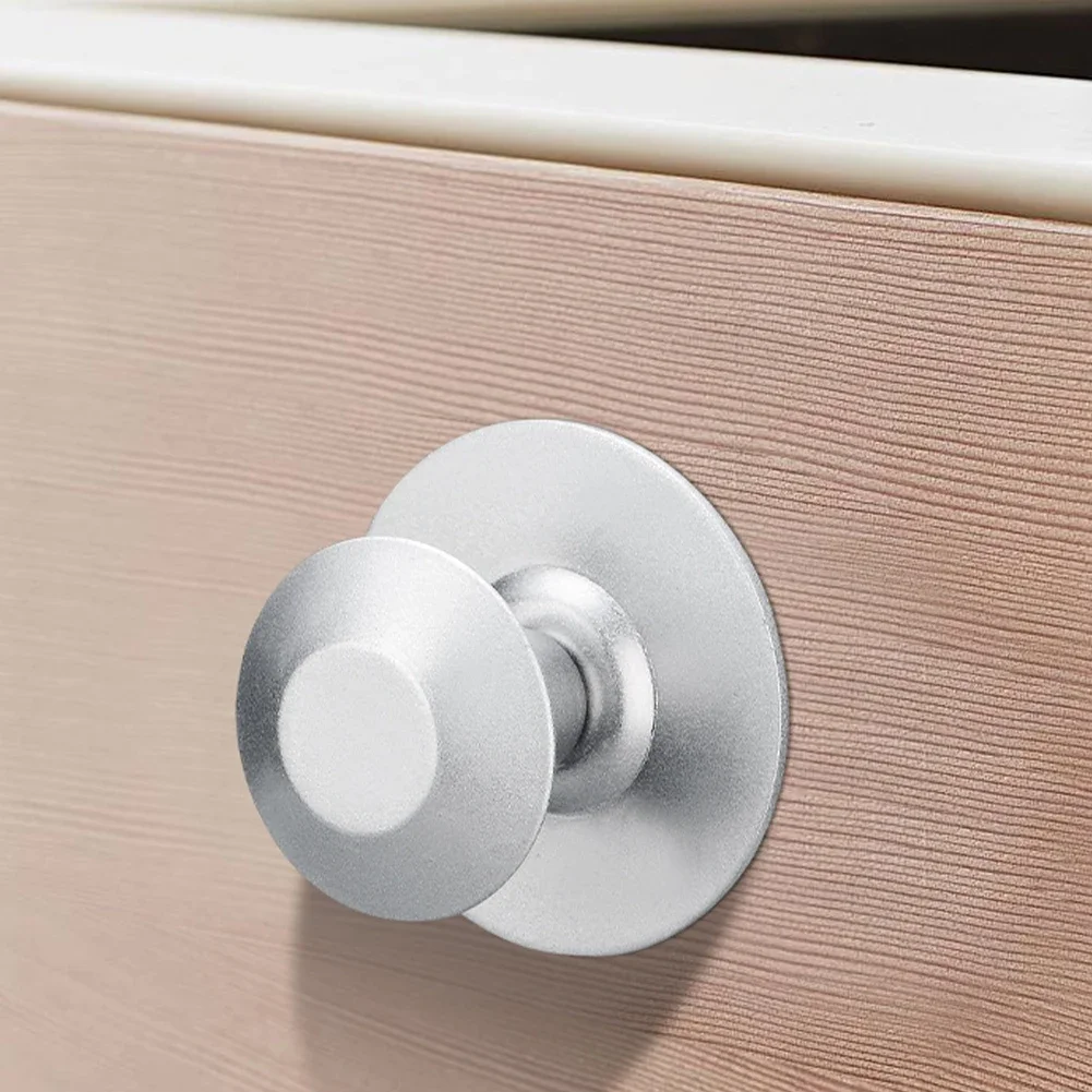 1PC Punch Free Self-Adhesive Stainless Steel Drawer Knobs Modern Style Glass Door Pulls Wardrobe Handles With Adhesive Wall Hook