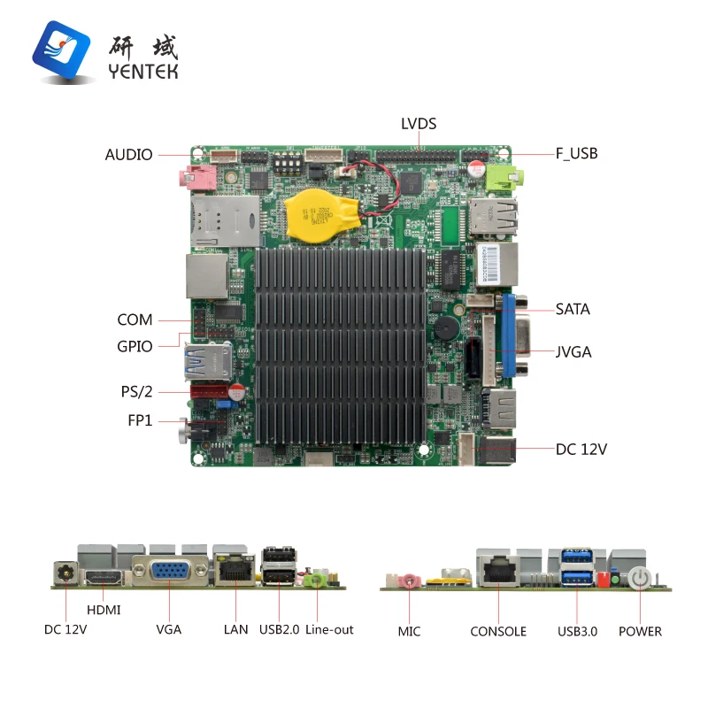Scheda madre con processore X86 J4125 DDR4 HD VGA LVDS 2 LAN 2 COM 6 USB Pos Ops Fanless Nano Itx Scheda madre industriale